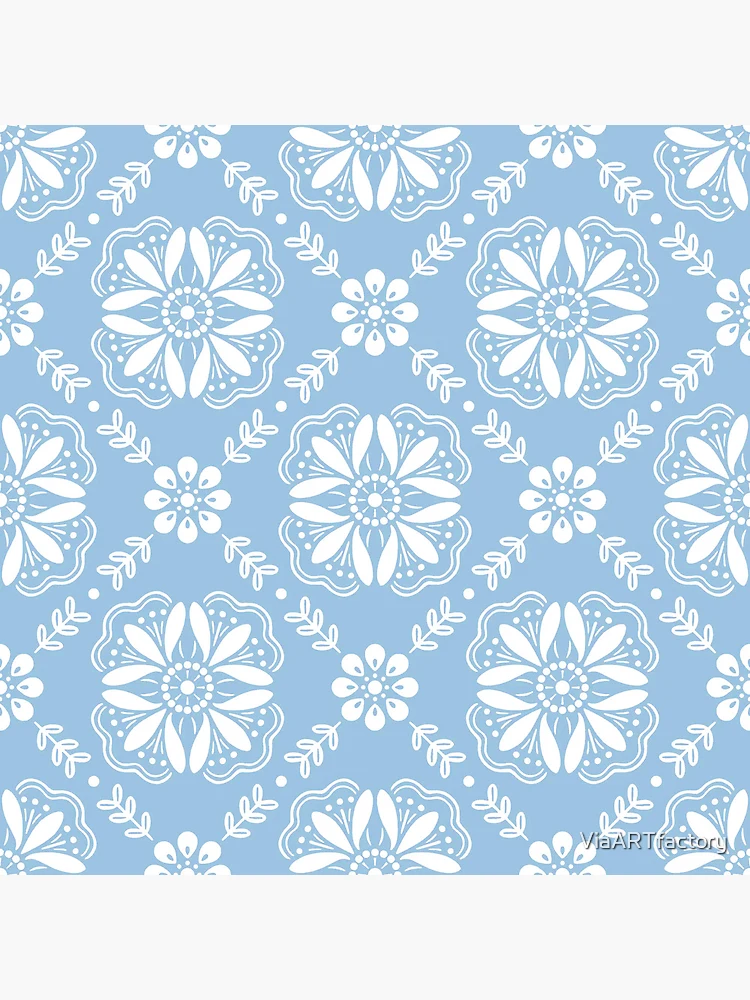 Thumbnail 4 of 4, Clock, Traditional Flower Pattern designed and sold by ViaARTfactory.