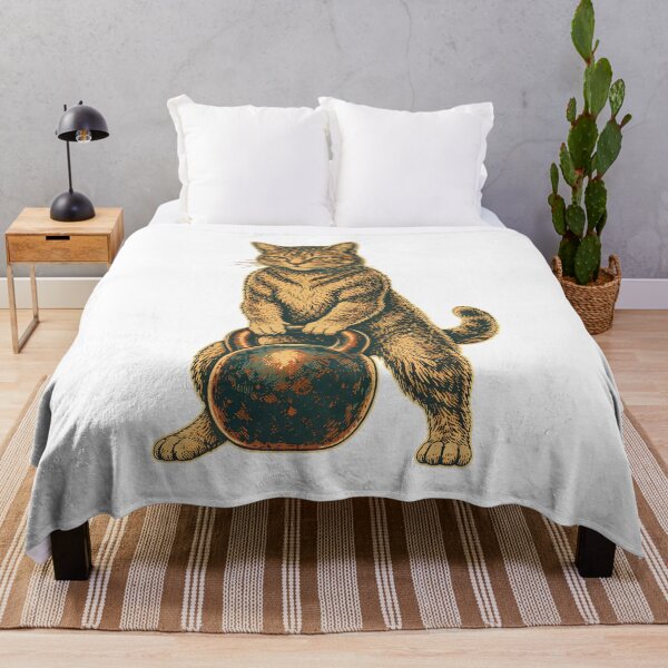 Item preview, vintage cat kettlebell fitness gym lover designed and sold by hugoinkcoast.