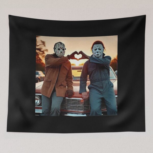 Item preview, Michael and Jason Heart Hands Funny Halloween  designed and sold by AmandaGates11.
