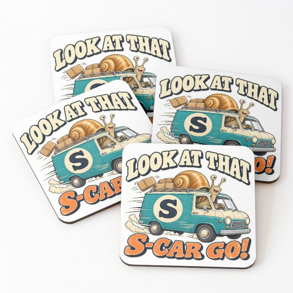 Item preview, LOOK AT THAT S-CAR GO - ⚡ VINTAGE DELIVERY VAN⚡ designed and sold by WheelieGdArt.