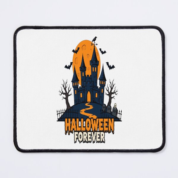 Item preview, Halloween Forever Haunted Castle Moon Bats Art designed and sold by Custom Crest.