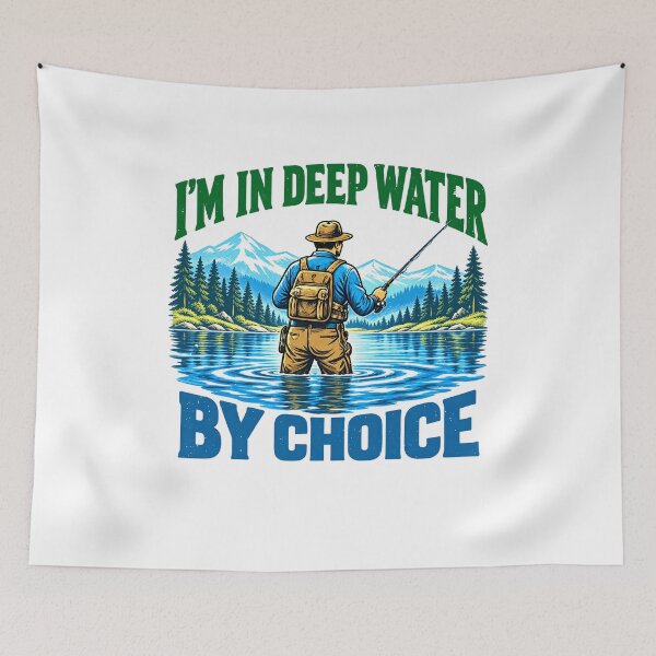 Item preview, Angler Chooses Deep Water Fishing Humor designed and sold by elderberry.