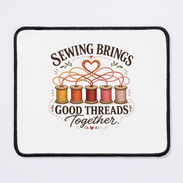 Item preview, Sewing Brings Good Threads Together Spools Heart designed and sold by Colorful Designs.