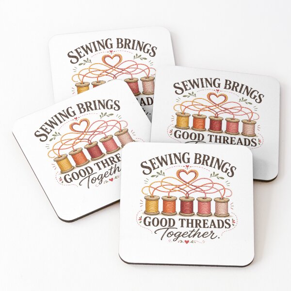 Item preview, Sewing Brings Good Threads Together Spools Heart designed and sold by Colorful Designs.