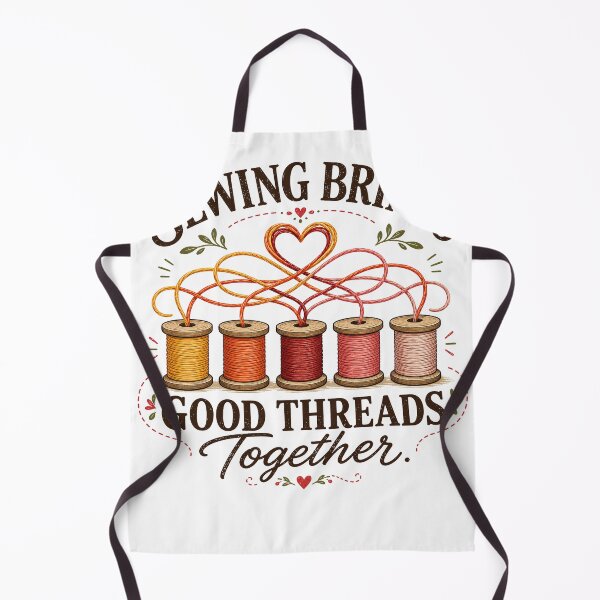 Item preview, Sewing Brings Good Threads Together Spools Heart designed and sold by Colorful Designs.