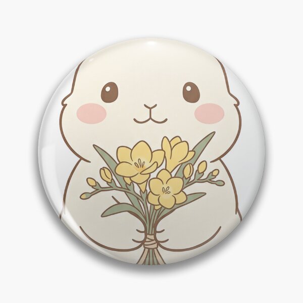 Item preview, Cute Bunny Holding Flowers Friendship Gift designed and sold by Day1-TN.