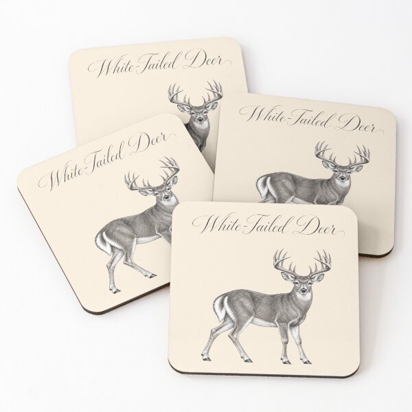 Item preview, White-Tailed Deer – Vintage Graphite Wildlife Illustration designed and sold by American Fieldmark Studio.