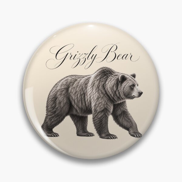 Item preview, Grizzly Bear – Vintage Natural History Graphite Wildlife Illustration designed and sold by American Fieldmark Studio.
