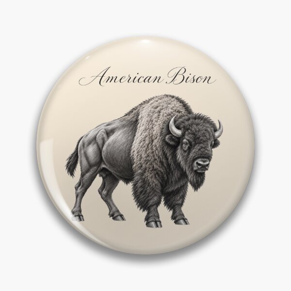 Item preview, American Bison – Vintage Graphite Wildlife Illustration designed and sold by American Fieldmark Studio.