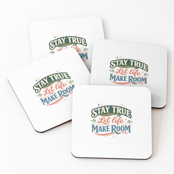 Item preview, Stay True Let Life Make Room Inspirational Retro Positive Quote Design designed and sold by inkoutninja.