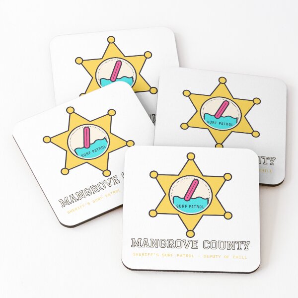 Item preview, Patrulla de Surf del Condado de Mangrove - Estrella del Sheriff Retro designed and sold by Playful Paper Club.