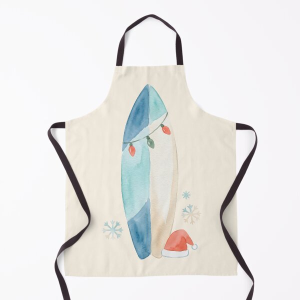Item preview, Christmas Surfboard with Holiday Lights & Santa Hat – Beach Christmas Design designed and sold by Sea Gem.