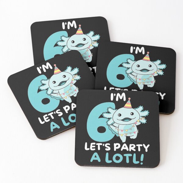 Item preview, I’m 6 Let’s Party A Lotl Axolotl Sixth Birthday Design designed and sold by MiALopezArt.