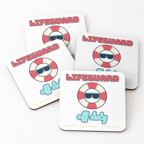 Item preview, Lifeguard Off Duty - Retro Neon Life Ring designed and sold by Playful Paper Club.