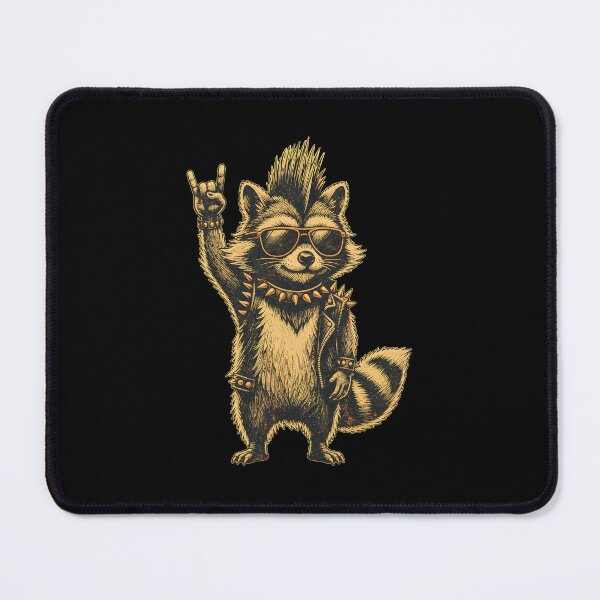 Item preview, raccoon punk rock music designed and sold by hugoinkcoast.