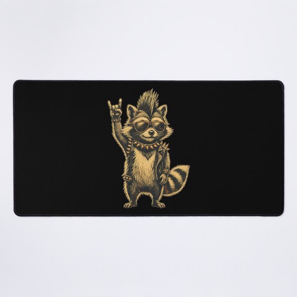 Item preview, raccoon punk rock music designed and sold by hugoinkcoast.