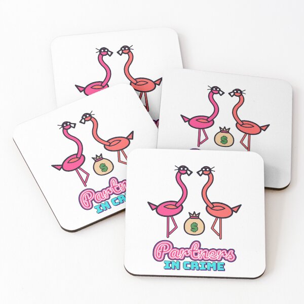 Item preview, Partners in Crime - Bandit Flamingos designed and sold by Playful Paper Club.