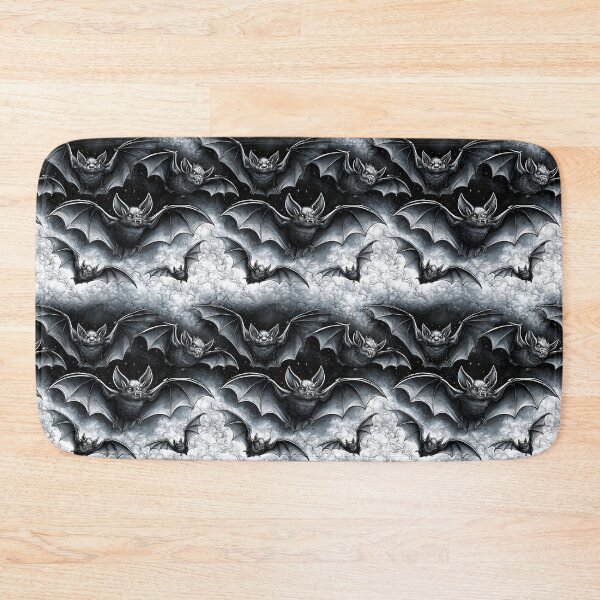 Item preview, Cartoon Bats Flying in a Cloudy Night Sky Pattern designed and sold by Boddicca.