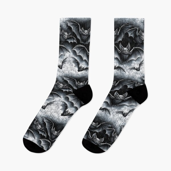 Item preview, Cartoon Bats Flying in a Cloudy Night Sky Pattern designed and sold by Boddicca.
