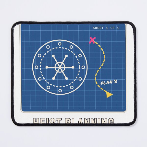 Item preview, Heist Planning Committee - Funny Blueprint Vault designed and sold by Playful Paper Club.