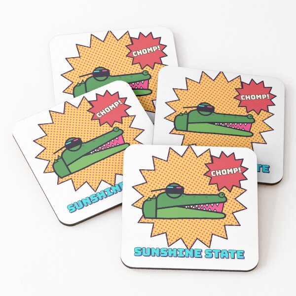 Artikelvorschau, Chomp – Pop-Art-Comic-Alligator mit Sonnenbrille entworfen und verkauft von Playful Paper Club.