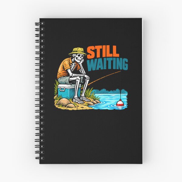 Item preview, Still Waiting for a Bite Skeleton Fishing designed and sold by elderberry.