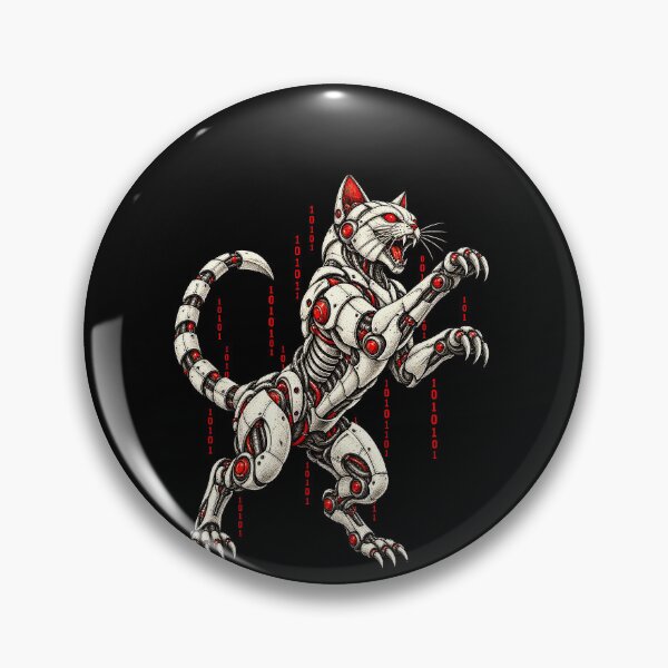Item preview, Cybernetic Cat And Binary Code Humor designed and sold by elderberry.