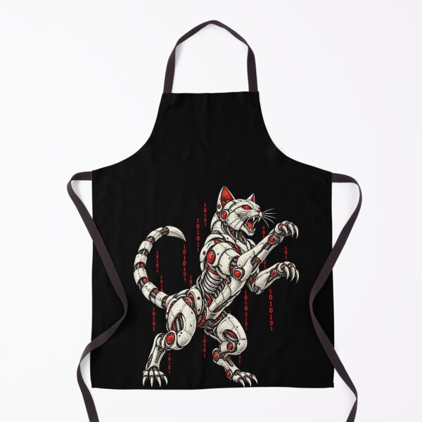 Item preview, Cybernetic Cat And Binary Code Humor designed and sold by elderberry.