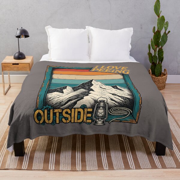 Item preview, I Love Peeing Outside Hiking Retro Sunset Shirt-89 designed and sold by SomaCzinkler.
