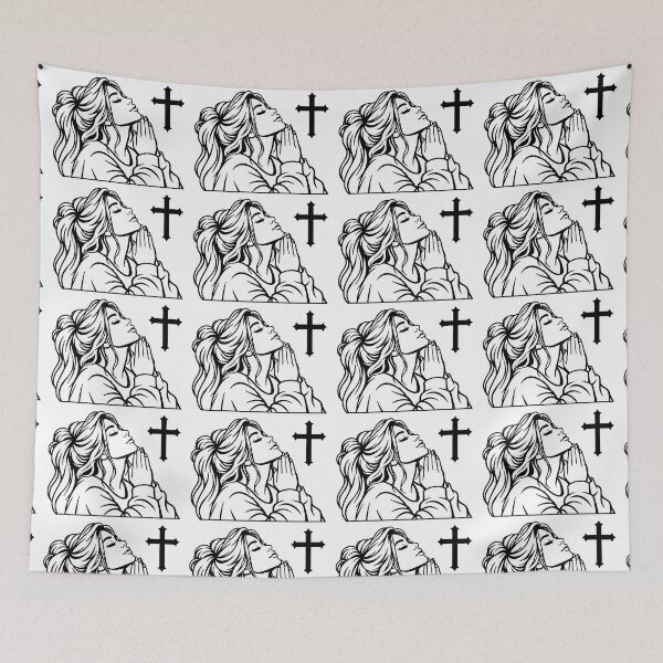 Item preview, girl praying cross faith  designed and sold by OCD_JESSICA.