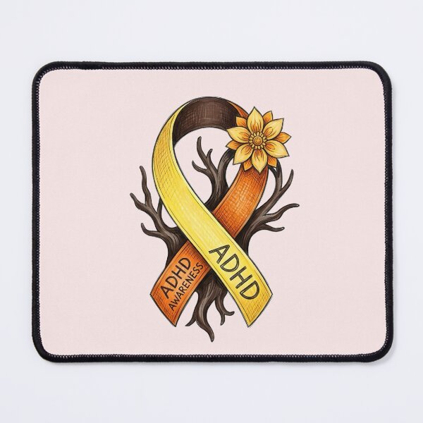 Item preview, Attention Deficit Hyperactivity Disorder Awareness ADHD Orange Ribbon Design designed and sold by Marti’s Shop Corner.