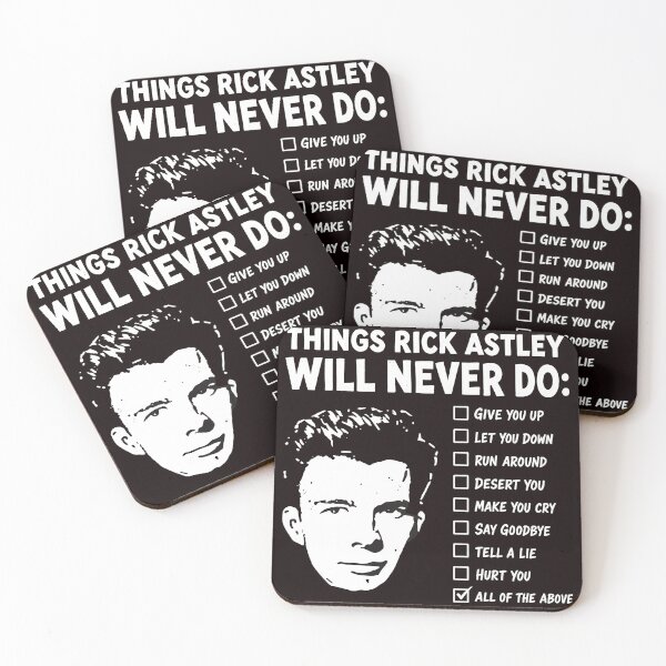Item preview, Rick Astley Never Gonna Do Checklist Humor designed and sold by Sinemstd.