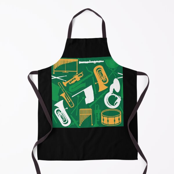 Item preview, Instruments Seamless Pattern On Green designed and sold by LucaWhitehe.