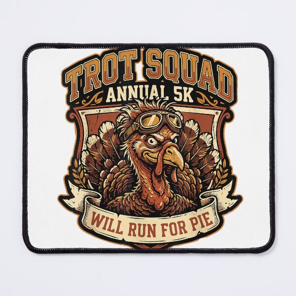 Item preview, Turkey Trot Squad Annual 5K Funny Will Run for Pie T-Shirt designed and sold by gidget-gadget.