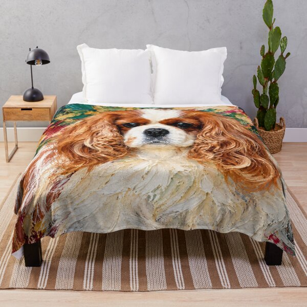 Item preview, Blenheim Cavalier King Charles Spaniel – Emerald Impasto Style Portrait designed and sold by shrolts.