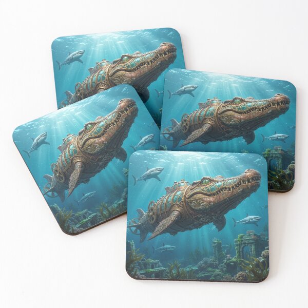Item preview, Art Nouveau Steampunk Alligator Submarine designed and sold by Tridentulus.