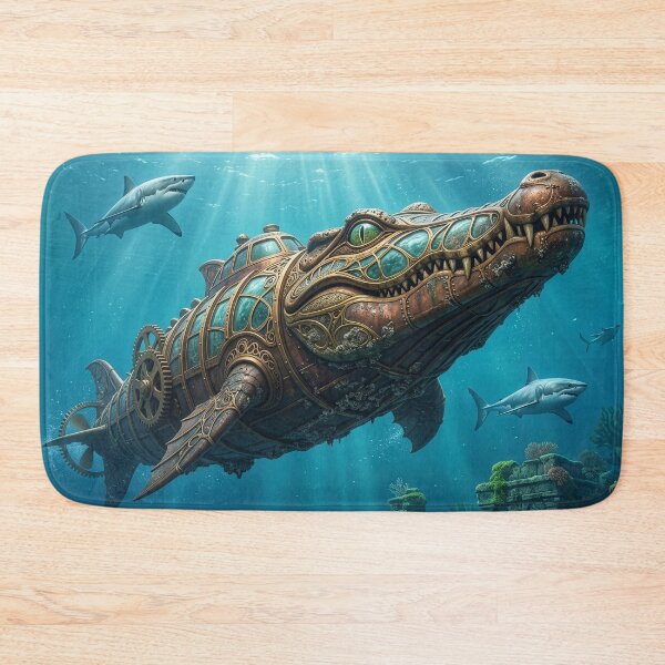Item preview, Art Nouveau Steampunk Alligator Submarine designed and sold by Tridentulus.
