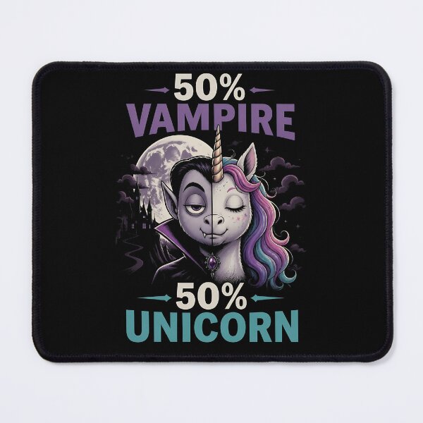 Item preview, 50% Vampire 50% Unicorn Halloween Gift Funny Vampire Joke designed and sold by Say It With Ink.