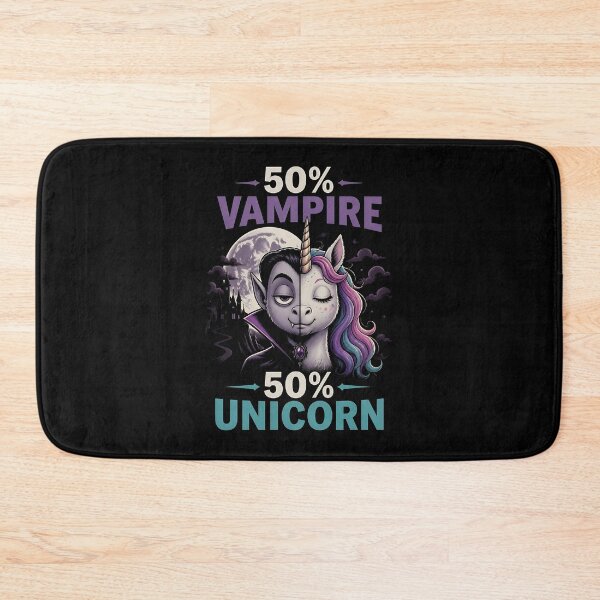 Item preview, 50% Vampire 50% Unicorn Halloween Gift Funny Vampire Joke designed and sold by Say It With Ink.