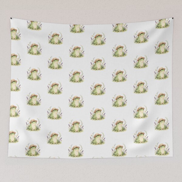 Item preview, Cute Cottagecore Frog wearing a Straw Hat Surrounded by Flowers design for t-shirts,hats, mugs and more items. designed and sold by MKTreasures.