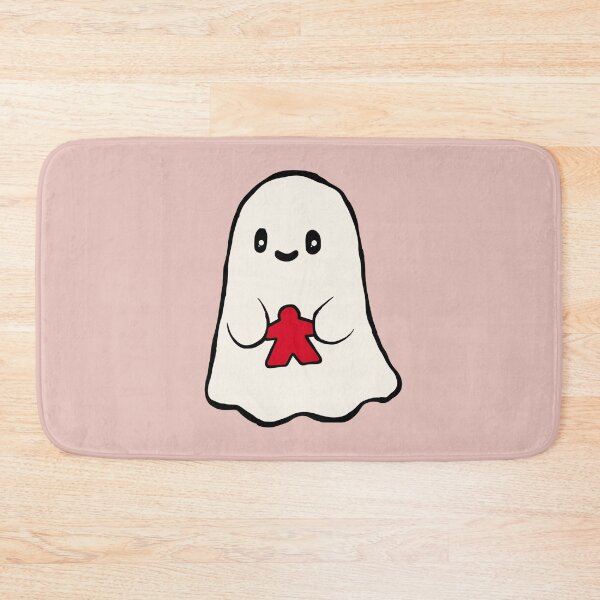 Item preview, Cute Ghost Holding a Red Meeple Pink designed and sold by TackyTime.