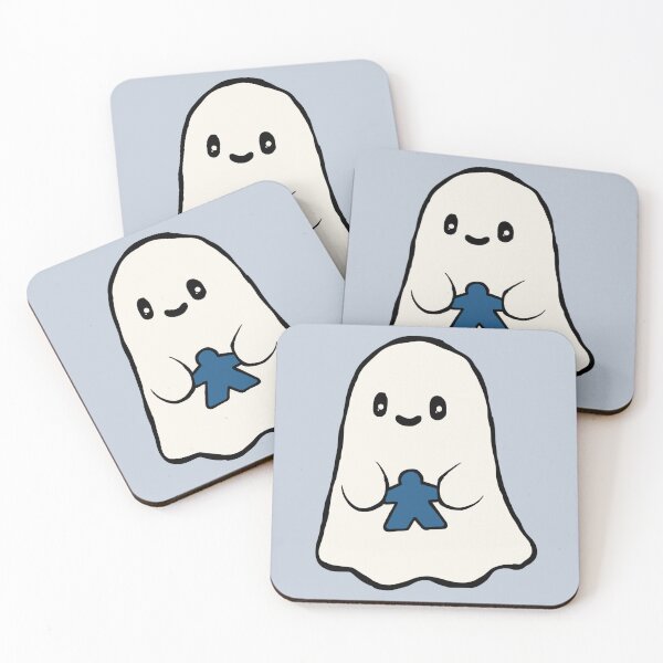 Item preview, Cute Ghost Holding a Blue Meeple designed and sold by TackyTime.