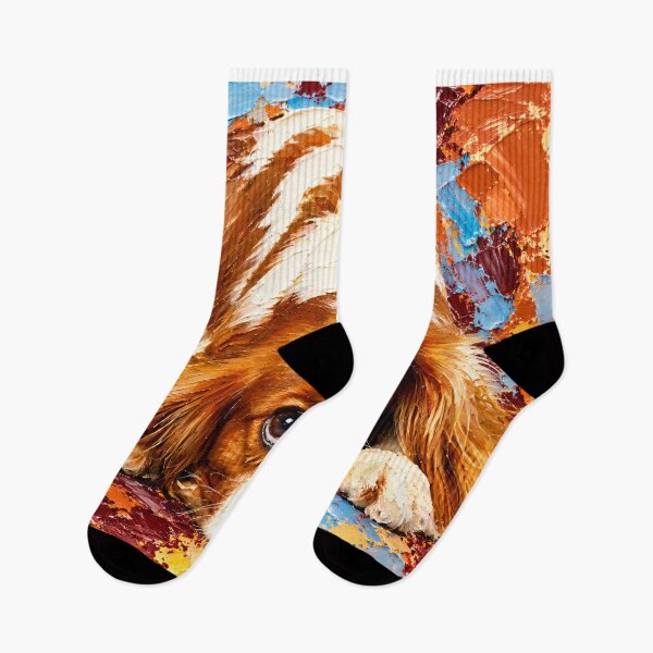 Item preview, Resting Blenheim Cavalier King Charles Spaniel – Colorful Impasto Style designed and sold by shrolts.