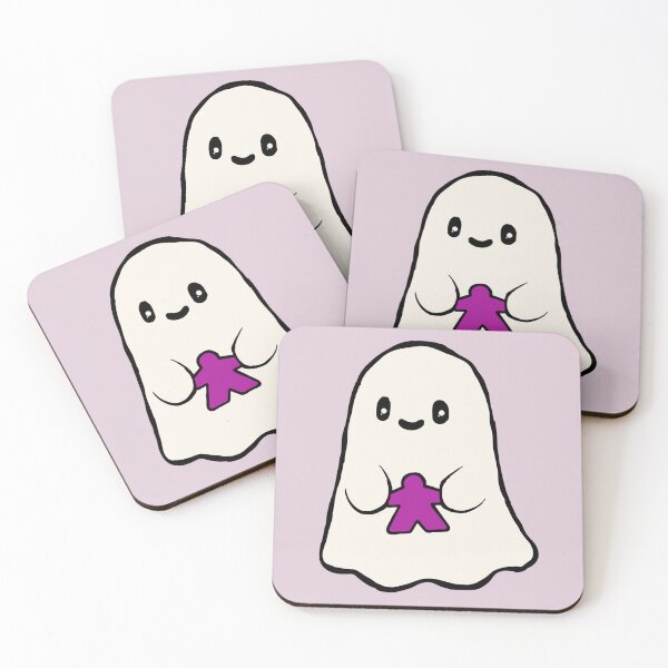 Item preview, Cute Ghost Holding a Purple Meeple designed and sold by TackyTime.