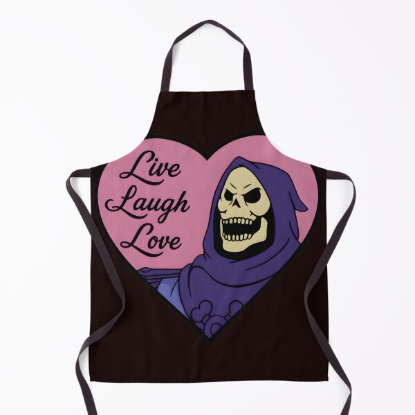 Item preview, Skeletor Live Laugh Love Heart Pink designed and sold by FeatherTaleInk.