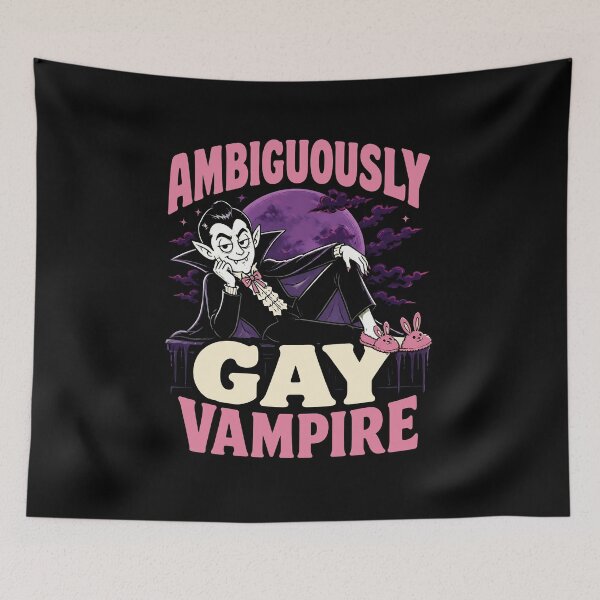 Item preview, Ambiguously Gay Vampire LGBTQ Halloween Gift Funny Joke designed and sold by Say It With Ink.