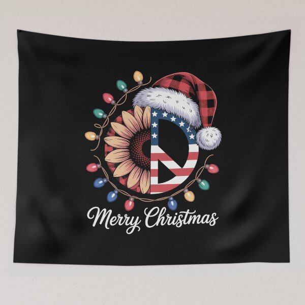 Item preview, Peace Sign Christmas Lights Hippie Xmas US Flag designed and sold by LillyCkity.