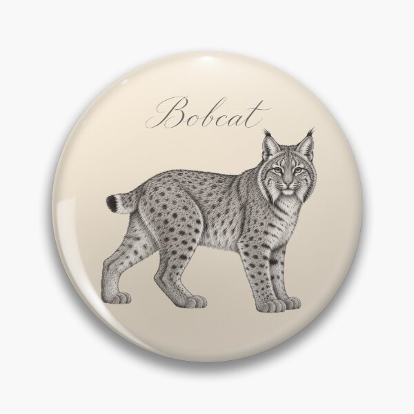 Item preview, Bobcat – Vintage Graphite Wildlife Illustration designed and sold by American Fieldmark Studio.
