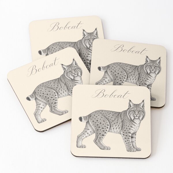 Item preview, Bobcat – Vintage Graphite Wildlife Illustration designed and sold by American Fieldmark Studio.