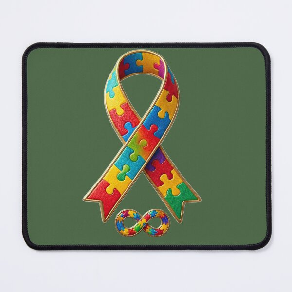 Item preview, Lazo Conciencia Autismo Rompecabezas Infinito | Autism Awareness Ribbon designed and sold by obalartsMerch.